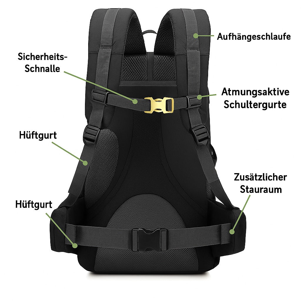 Wanderrucksack 40L – Leichter Outdoor-Rucksack mit Laptopfach