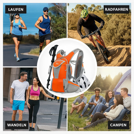 Laufweste Rucksackkönig mit Trinksystem – leicht & wasserabweisend 5L