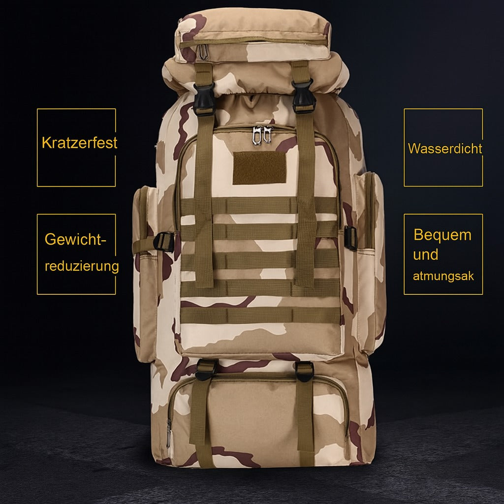 Rucksack 80 Liter – robust, wasserbeständig & ergonomisch