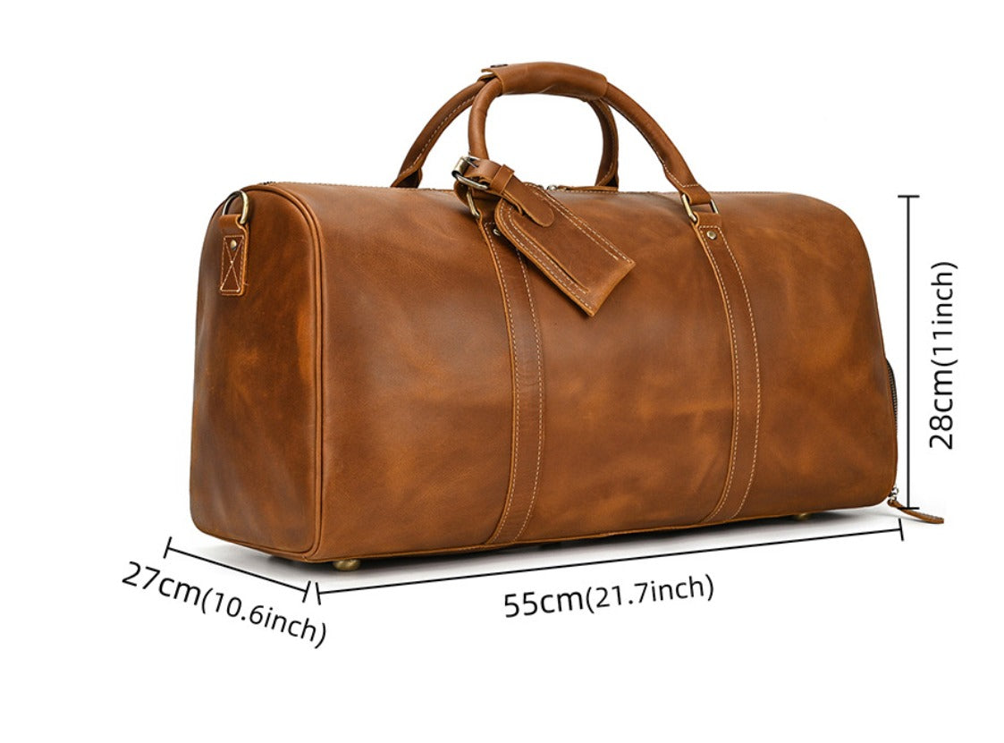 Weekender Leder – Vintage Reisetasche aus echtem Rindsleder