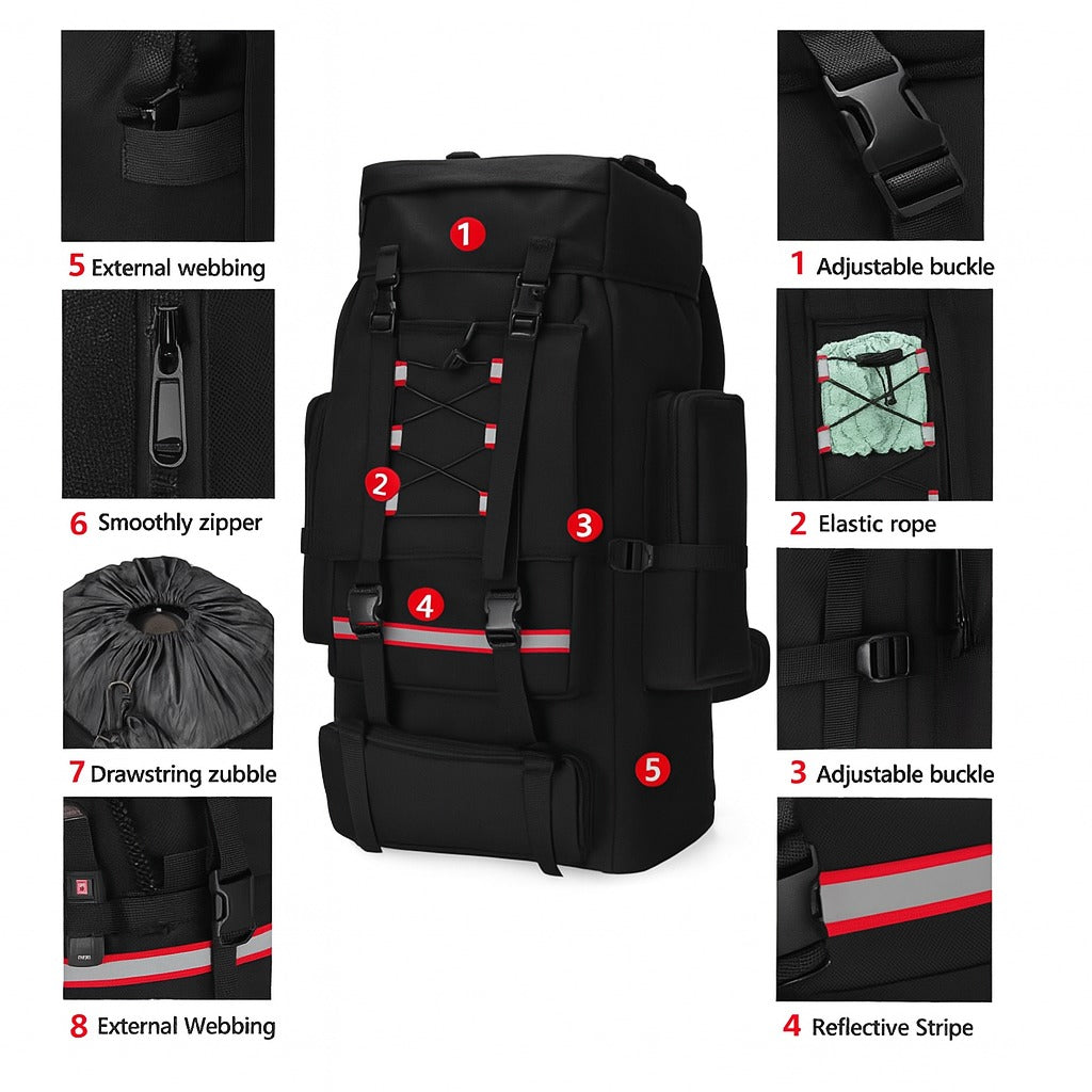 Wanderrucksack 130L – riesig, robust & wasserdicht