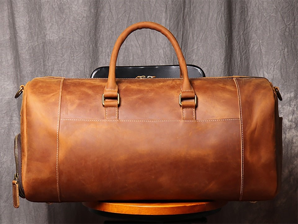 Weekender Leder Herren – Büffelleder Reisetasche mit Schuhfach
