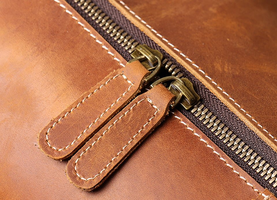 Weekender Leder Herren – Büffelleder Reisetasche mit Schuhfach