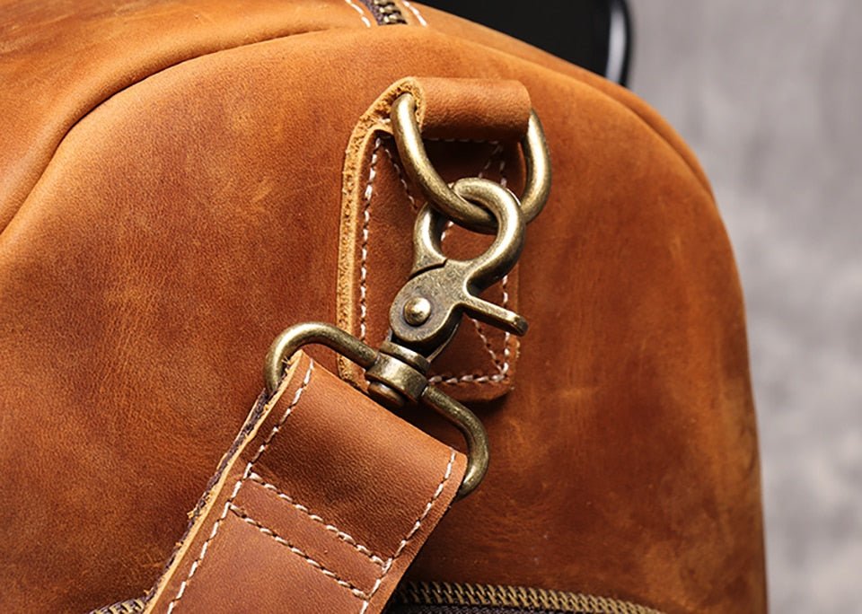 Weekender Leder Herren – Büffelleder Reisetasche mit Schuhfach