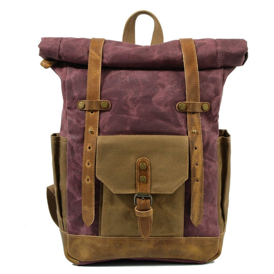 Vintage Rucksack Herren aus Canvas & Leder – Modell Bastian 14L
