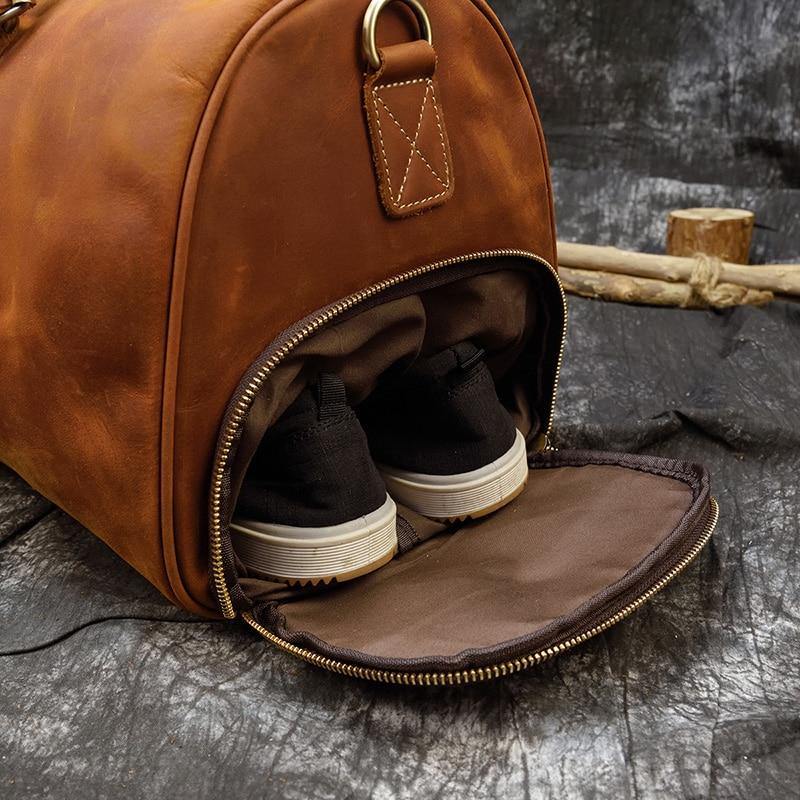 Weekender Leder – Vintage Reisetasche aus echtem Rindsleder