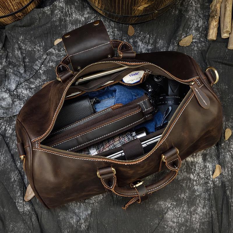 Weekender Leder – Vintage Reisetasche aus echtem Rindsleder