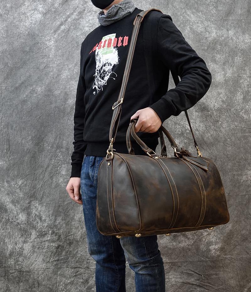 Weekender Leder – Vintage Reisetasche aus echtem Rindsleder