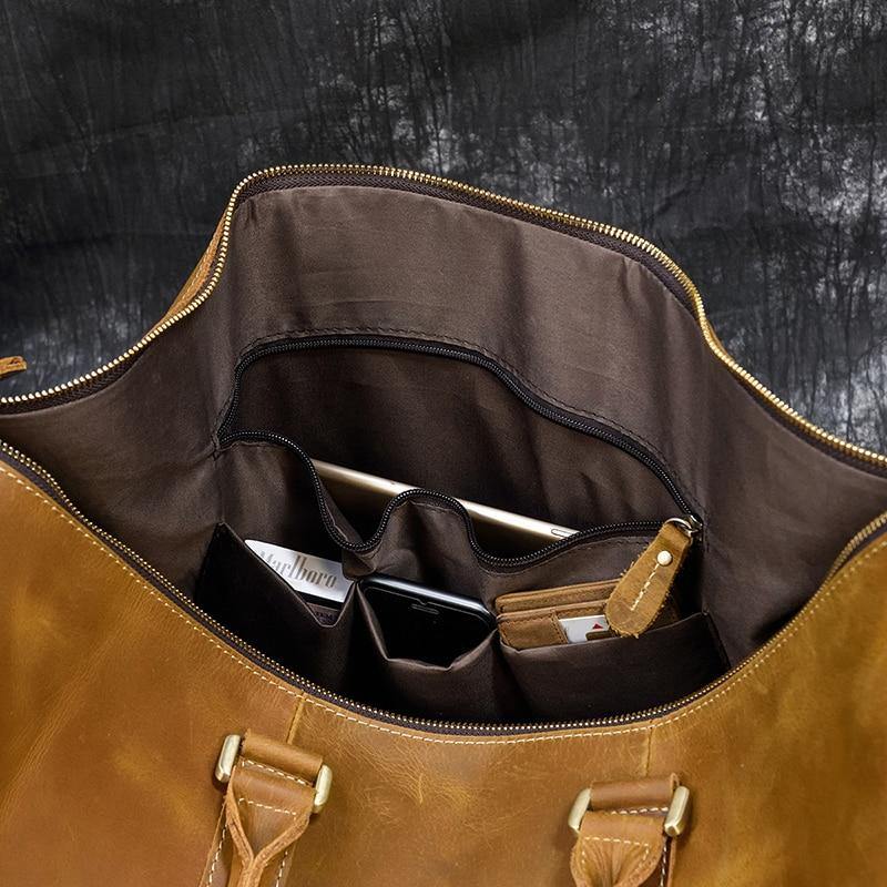 Weekender Leder – Vintage Reisetasche aus echtem Rindsleder