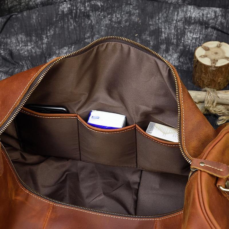 Weekender Leder – Vintage Reisetasche aus echtem Rindsleder