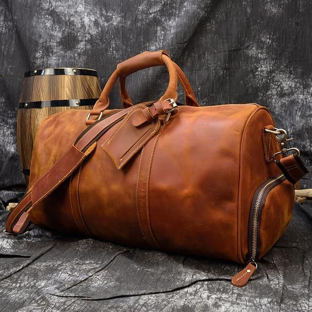 Weekender Leder – Vintage Reisetasche aus echtem Rindsleder