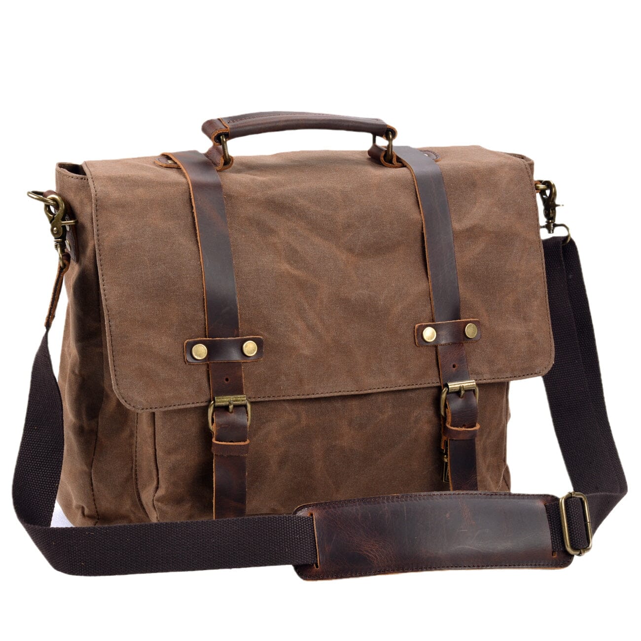 Umhängetasche Herren – Robuste Messenger Bag aus Canvas & Leder 14L