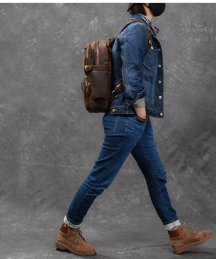 Brauner Lederrucksack im Vintage-Stil – Robust & Zeitlos