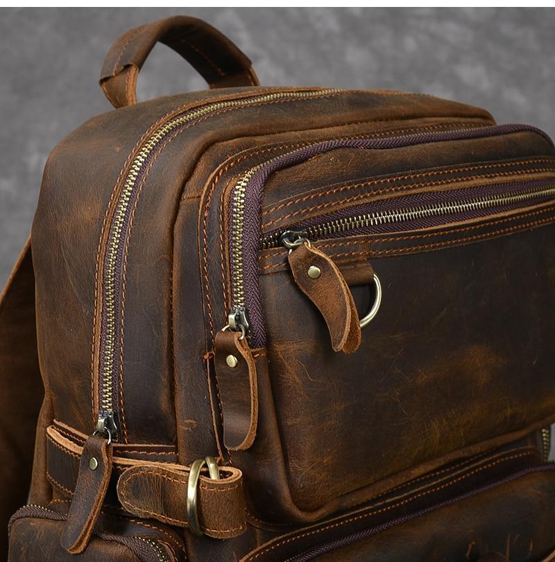 Brauner Lederrucksack im Vintage-Stil – Robust & Zeitlos
