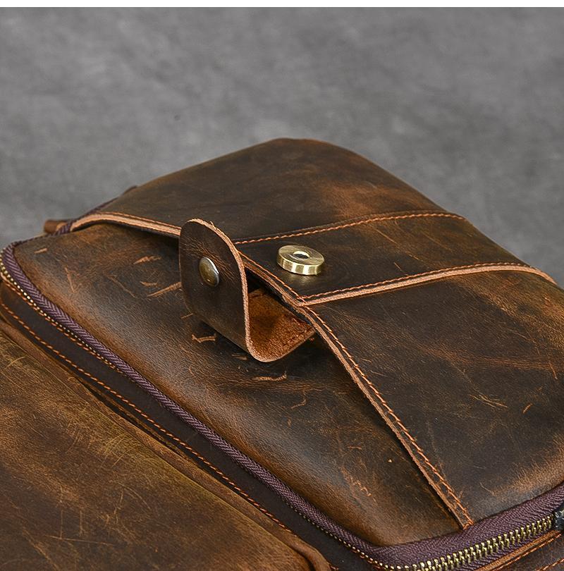 Brauner Lederrucksack im Vintage-Stil – Robust & Zeitlos