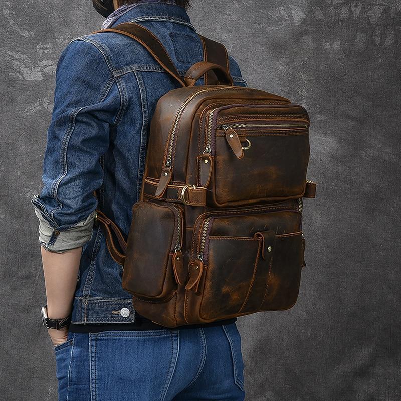 Brauner Lederrucksack im Vintage-Stil – Robust & Zeitlos