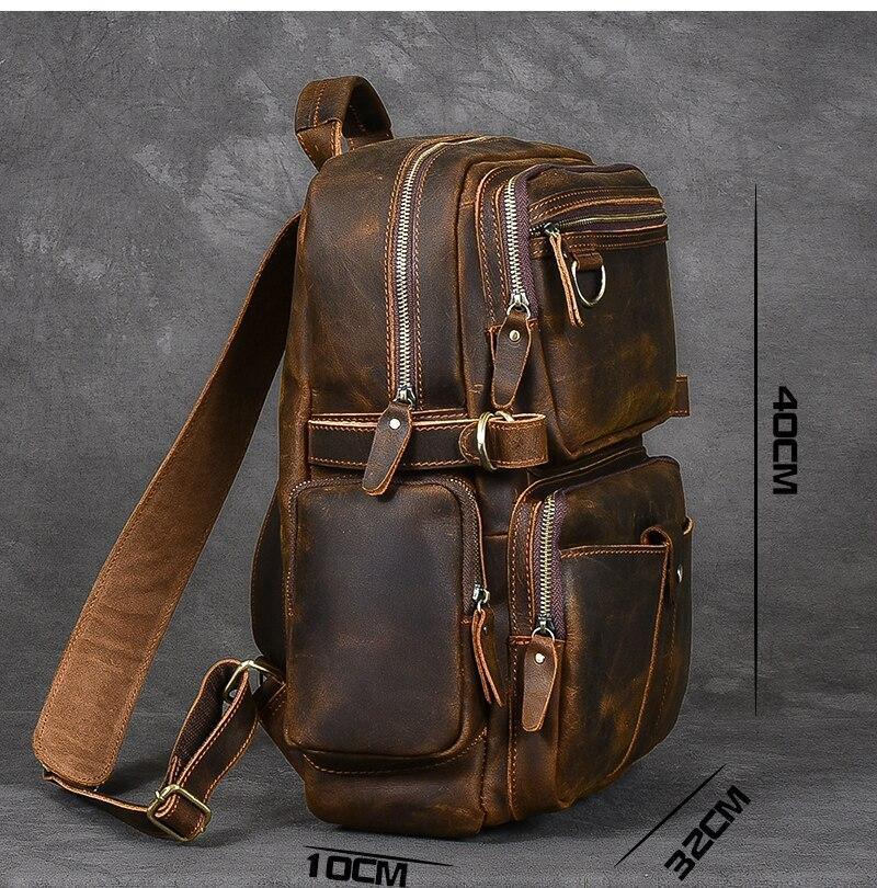 Brauner Lederrucksack im Vintage-Stil – Robust & Zeitlos