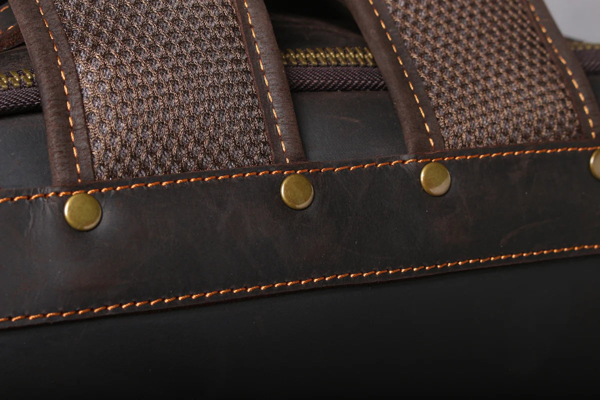 Leder-Laptop-Rucksack im Vintage-Stil – Robust & Elegant