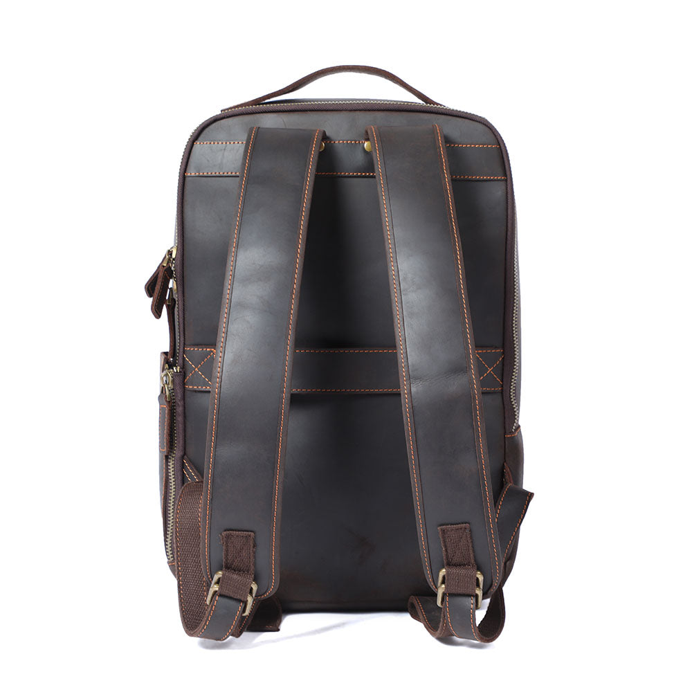 Leder-Laptop-Rucksack im Vintage-Stil – Robust & Elegant