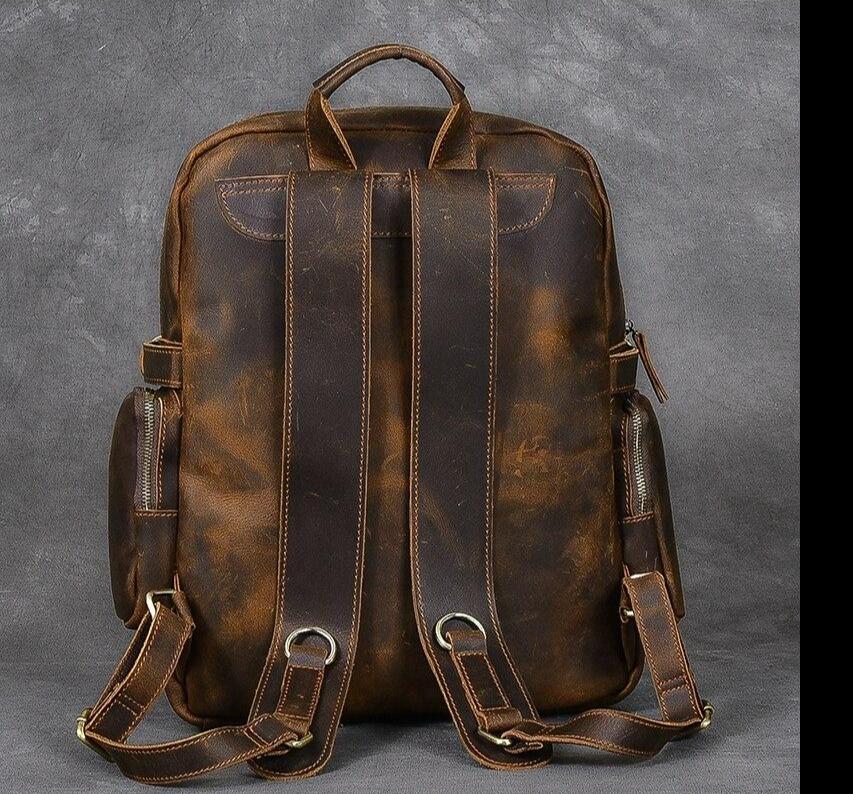 Brauner Lederrucksack im Vintage-Stil – Robust & Zeitlos