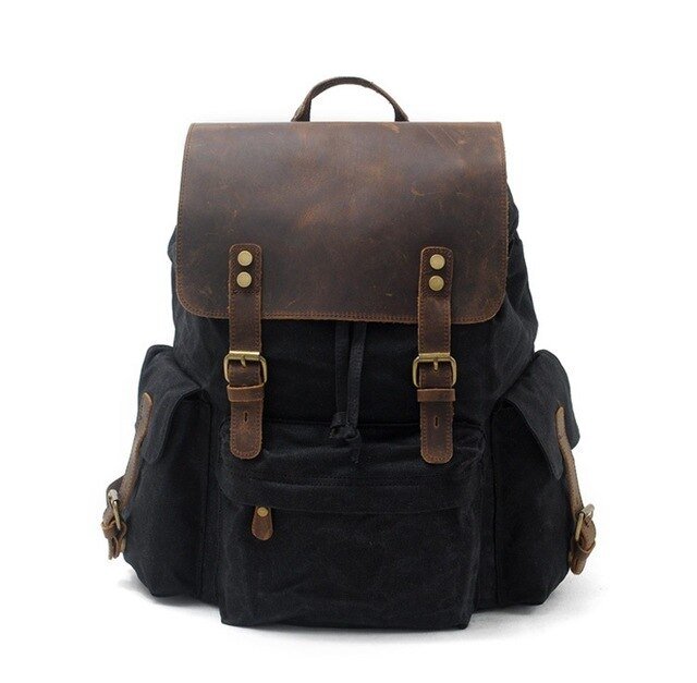 Vintage Rucksack Herren – Canvas & Leder Rucksack mit Stil & Komfort