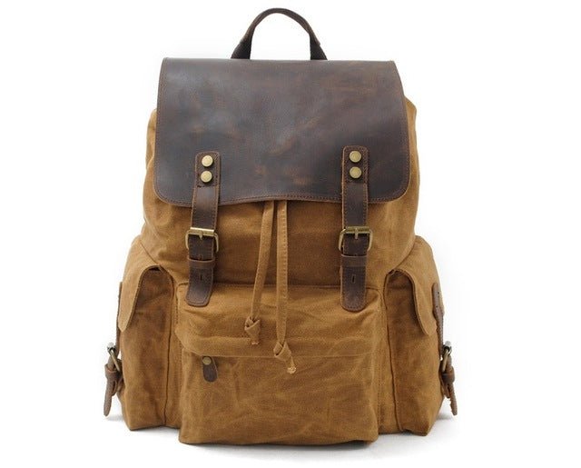 Vintage Rucksack Herren – Canvas & Leder Rucksack mit Stil & Komfort 15L