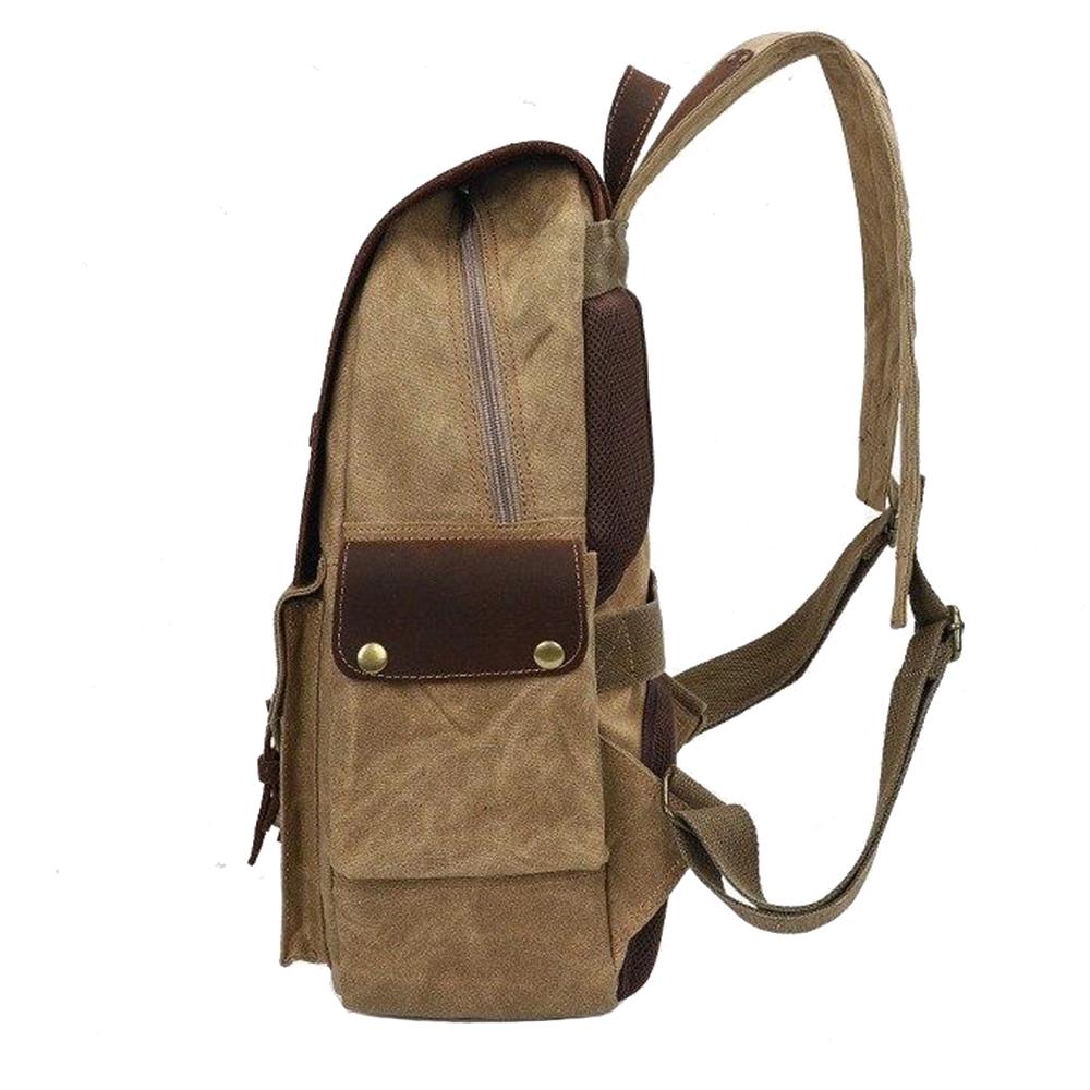 Kamerarucksack – Vintage DSLR-Rucksack aus Canvas & Leder