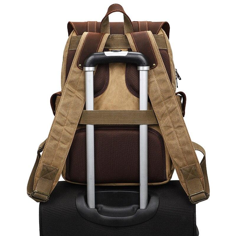 Kamerarucksack – Vintage DSLR-Rucksack aus Canvas & Leder