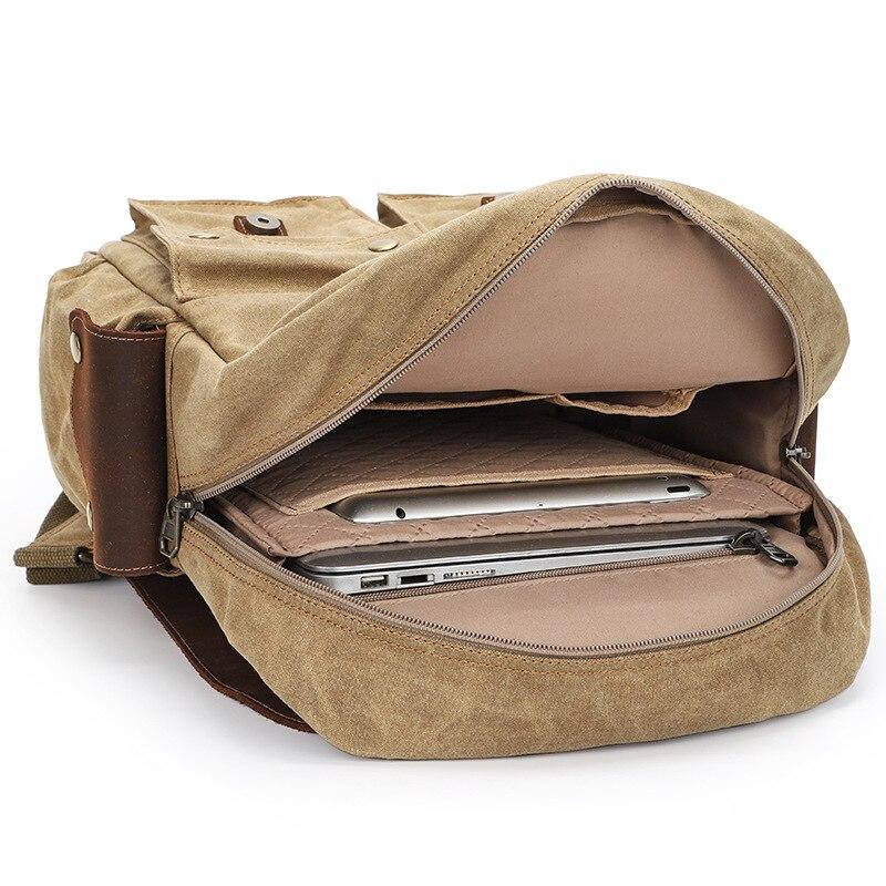 Kamerarucksack – Vintage DSLR-Rucksack aus Canvas & Leder