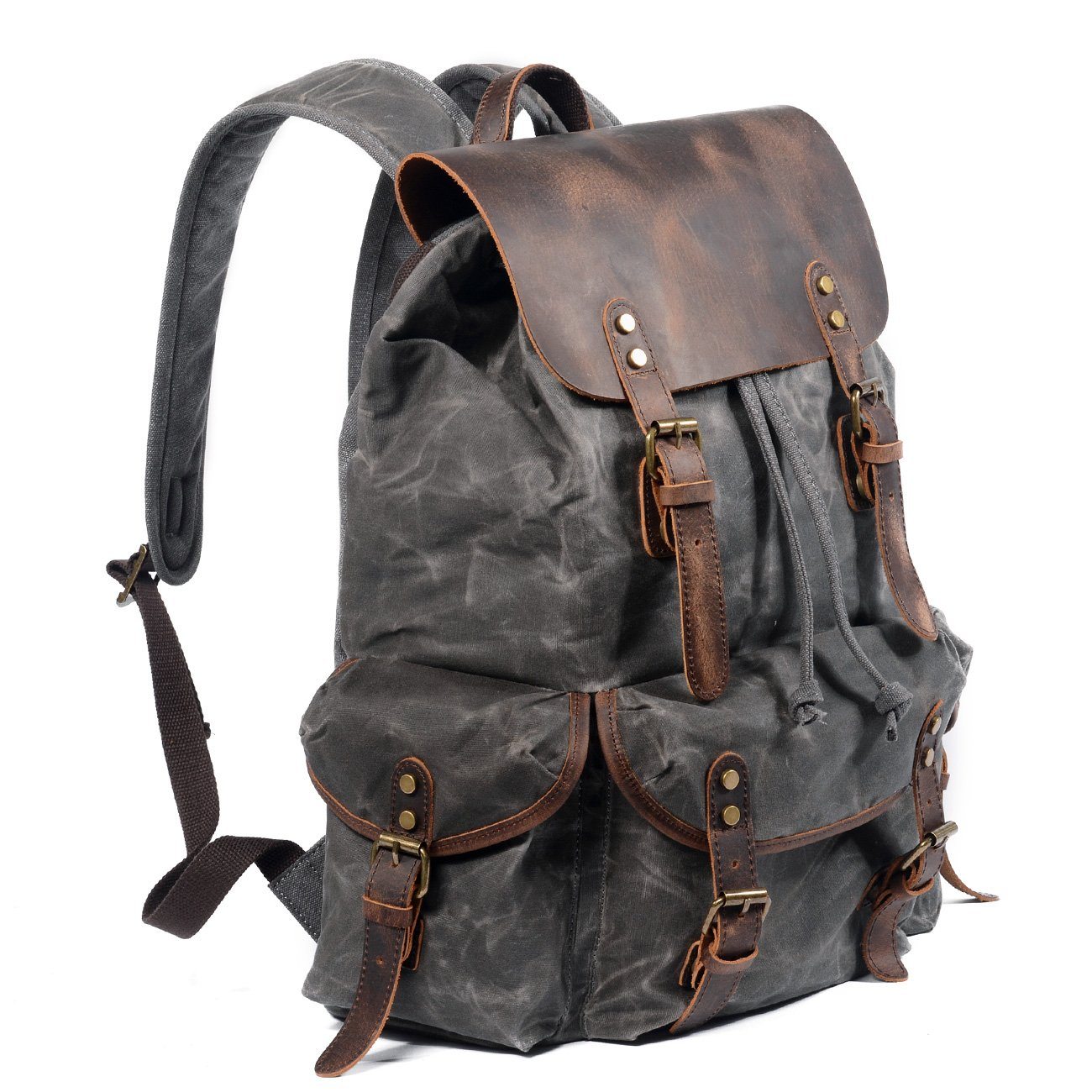 Vintage Rucksack Herren aus Canvas & Leder – Retro & Robust