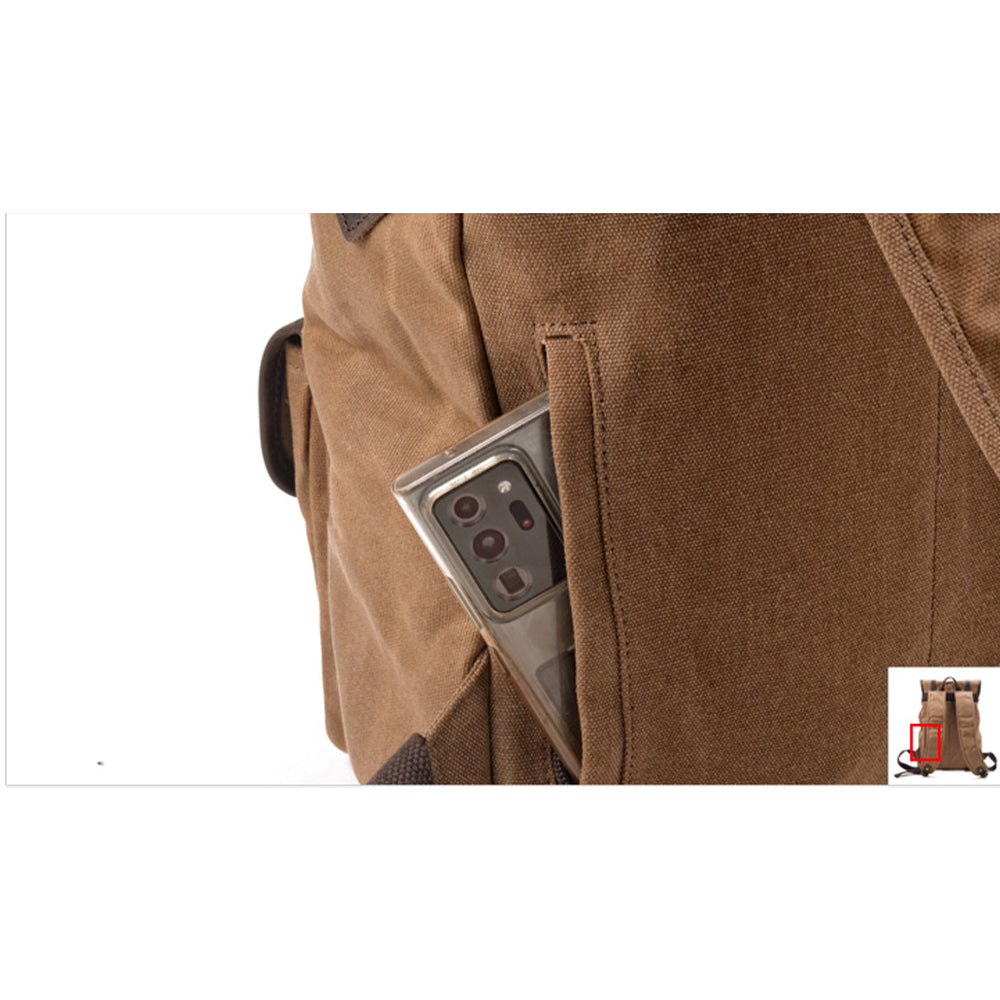 Canvas Tasche – Vintage Reiserucksack mit Laptopfach für Alltag & Reise