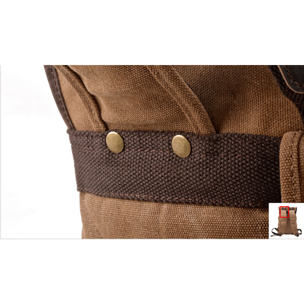 Canvas Travel Rucksack 16L aus Canvas & Leder – Vintage Reiserucksack PRAIRIE