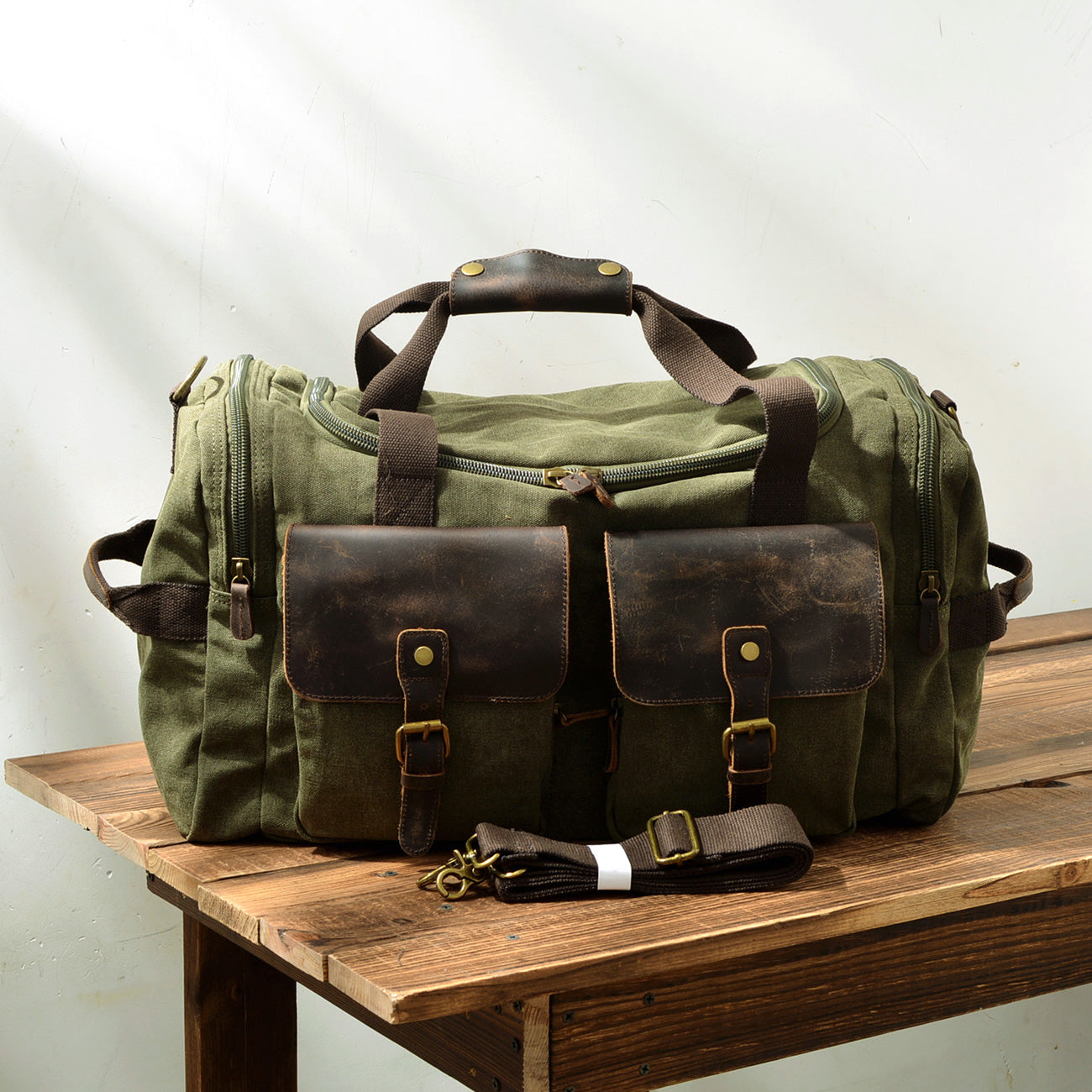 Wochenendtasche Herren – Vintage Reisetasche aus Canvas & Leder