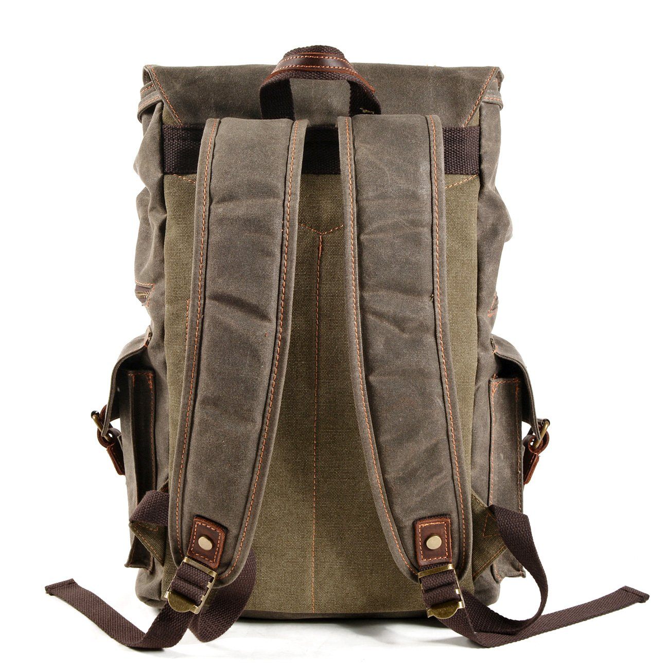 Canvas Tasche – Vintage Rucksack mit Laptopfach & Kordelzug