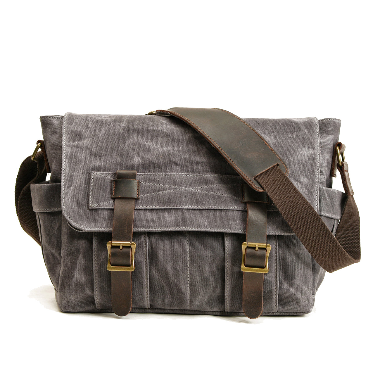 Umhängetasche Herren – Vintage Canvas Tasche mit Lederdetails 15L