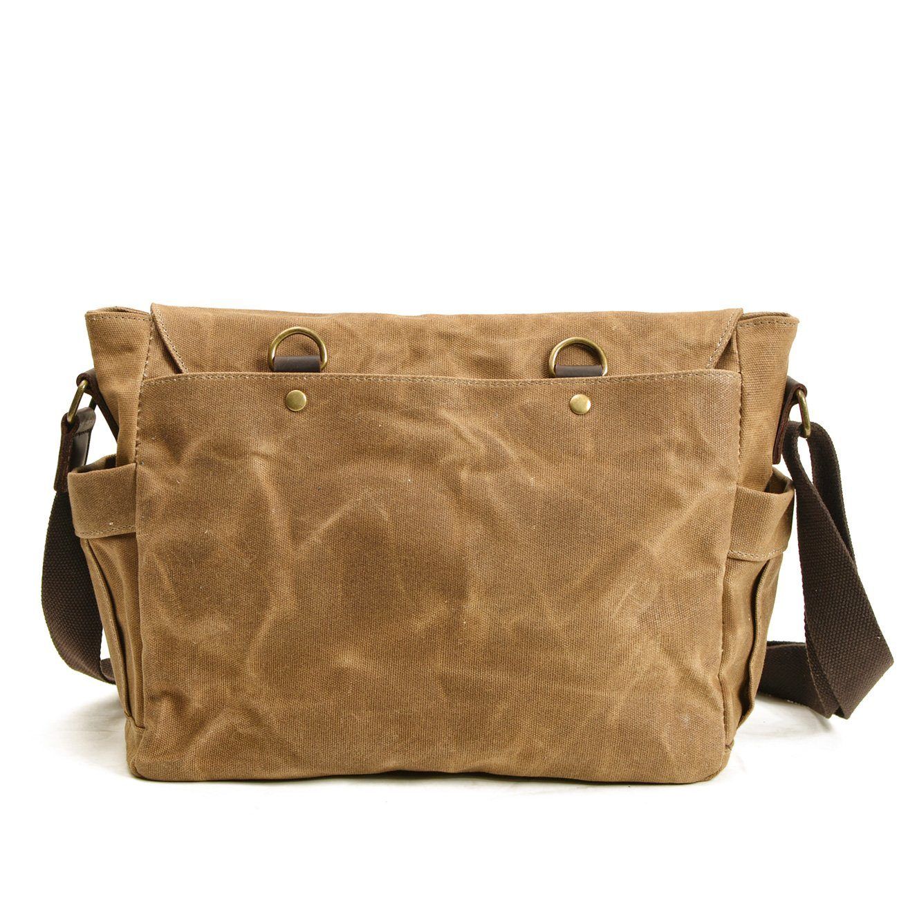 Umhängetasche Herren – Vintage Canvas Tasche mit Lederdetails