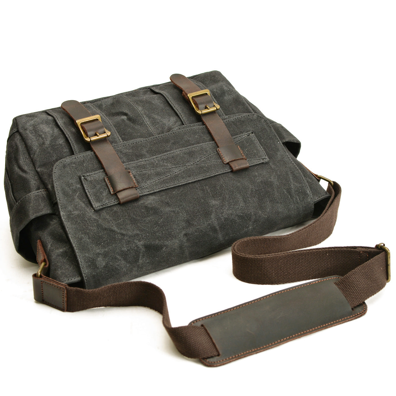 Umhängetasche Herren – Vintage Canvas Tasche mit Lederdetails
