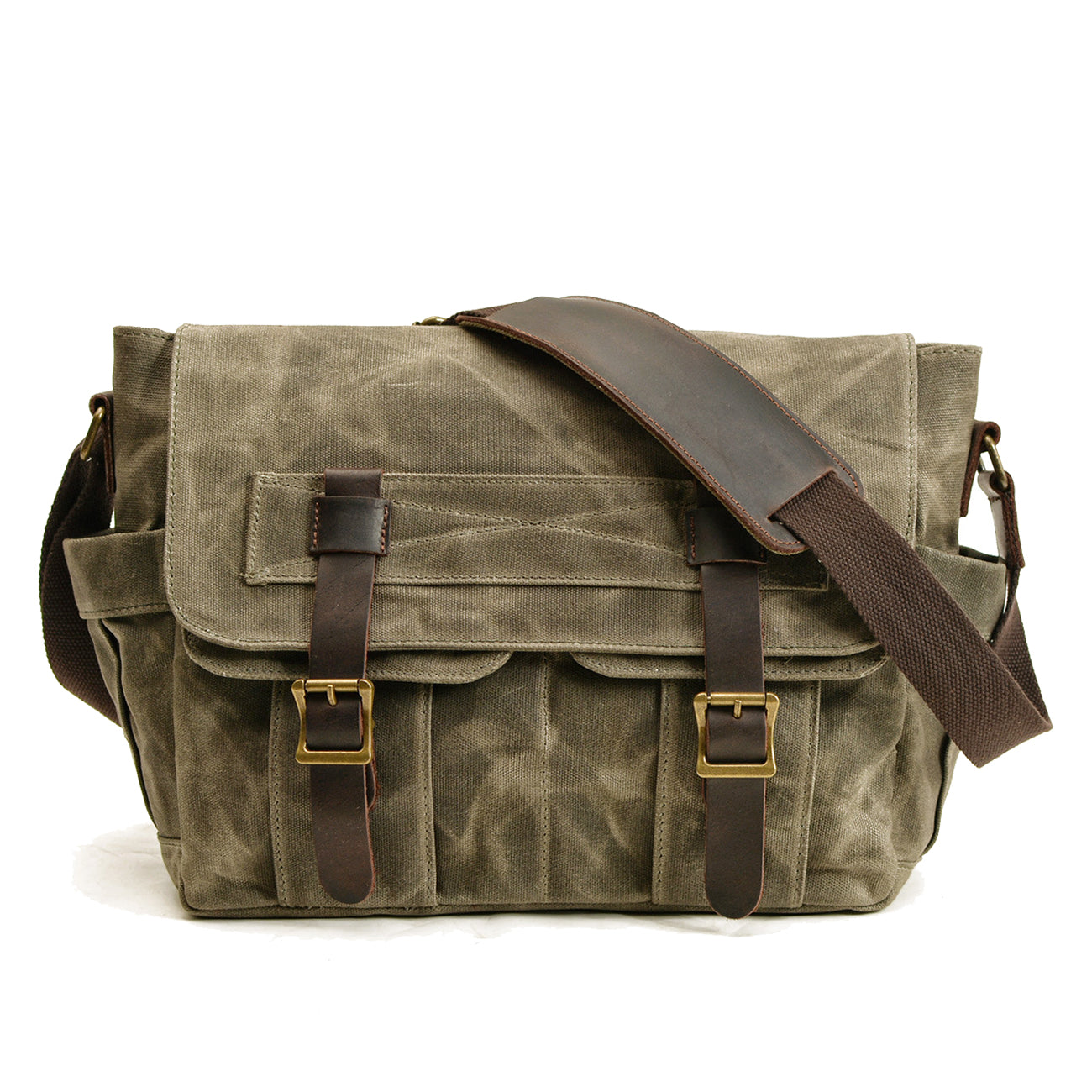 Umhängetasche Herren – Vintage Canvas Tasche mit Lederdetails