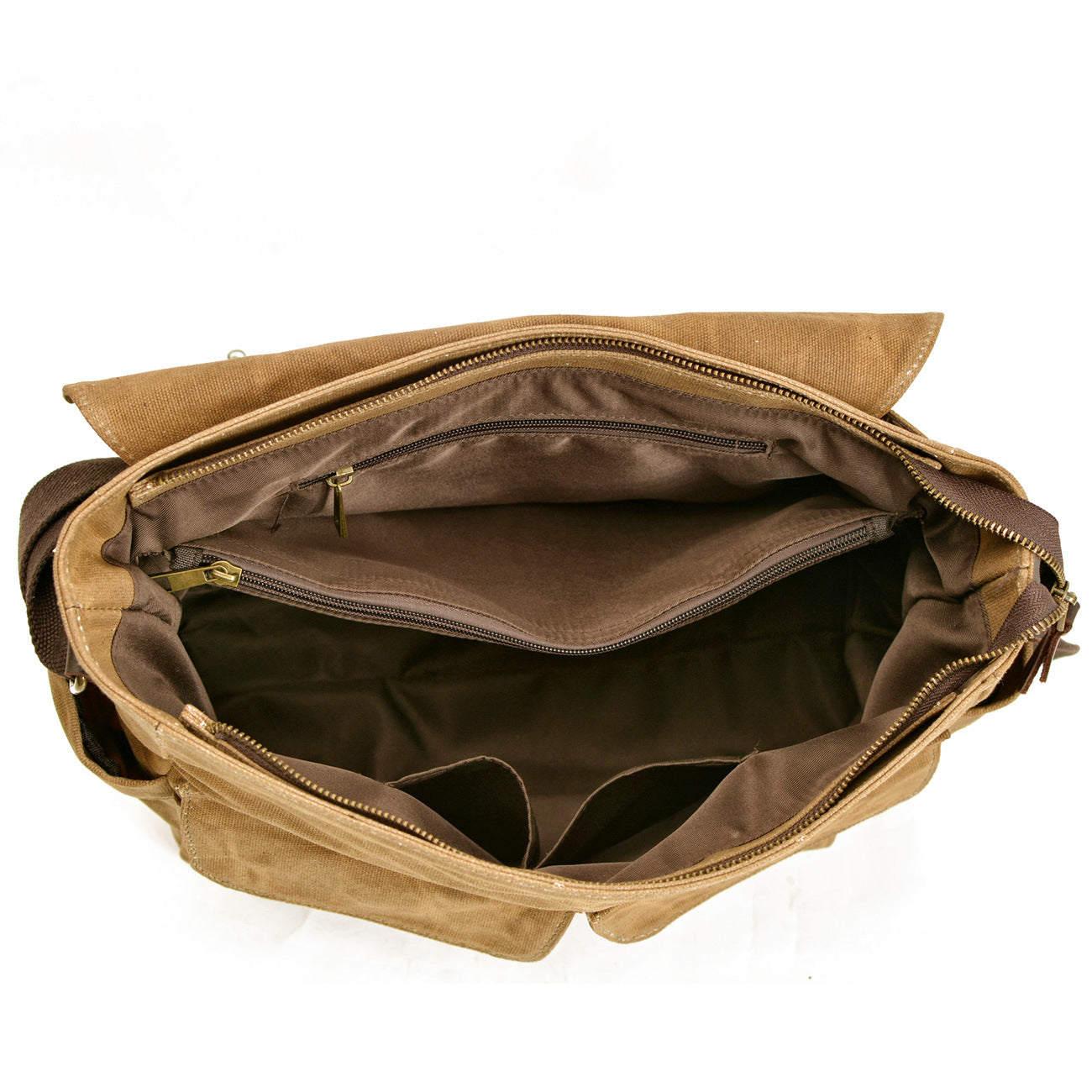 Umhängetasche Herren – Vintage Canvas Tasche mit Lederdetails