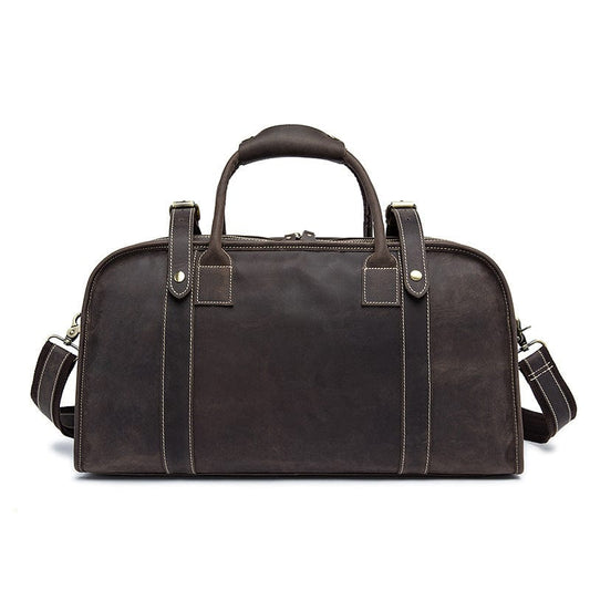 Braune Leder Crossbodytasche 20L Valerio – Vintage Duffel aus Saffiano