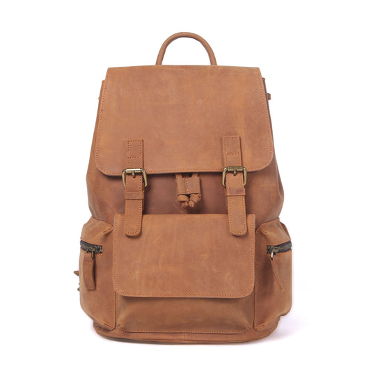 Leder Turnbeutel Rucksack 14L Darven – Vintage Backpack aus Echtleder