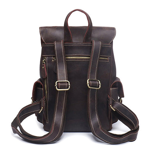 Damen Leder Rucksack 18L Elowen – Vintage Echtleder Backpack