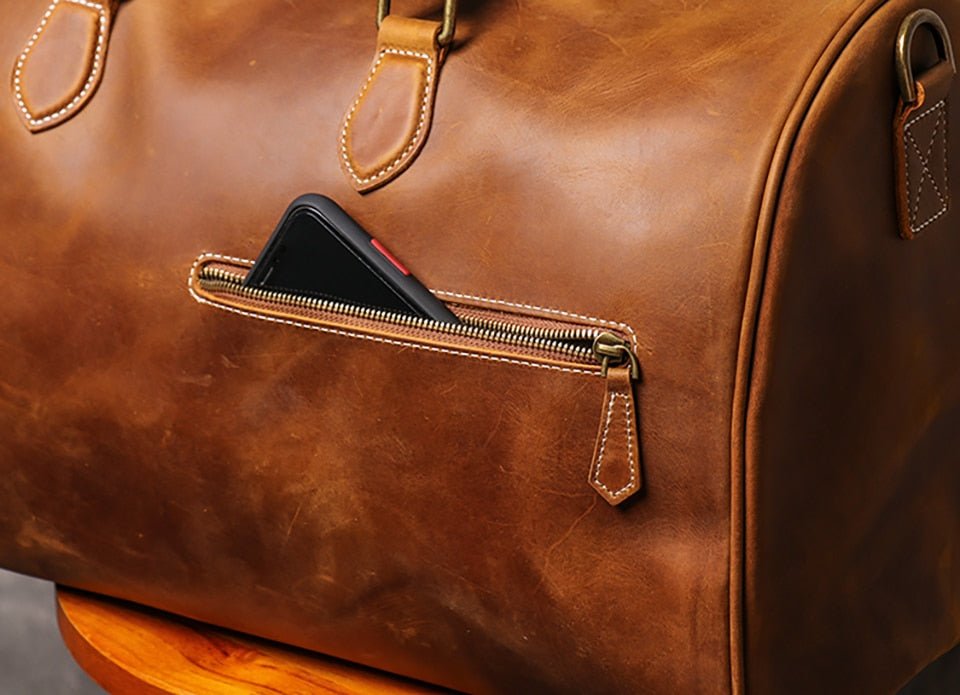 Weekender Leder Herren – Vintage Reisetasche aus Rindsleder