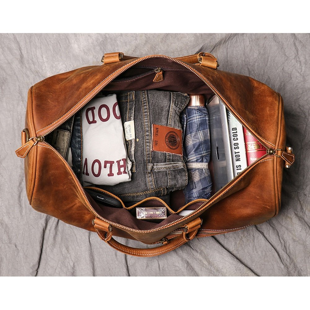 Weekender Leder Herren – Vintage Reisetasche aus Rindsleder