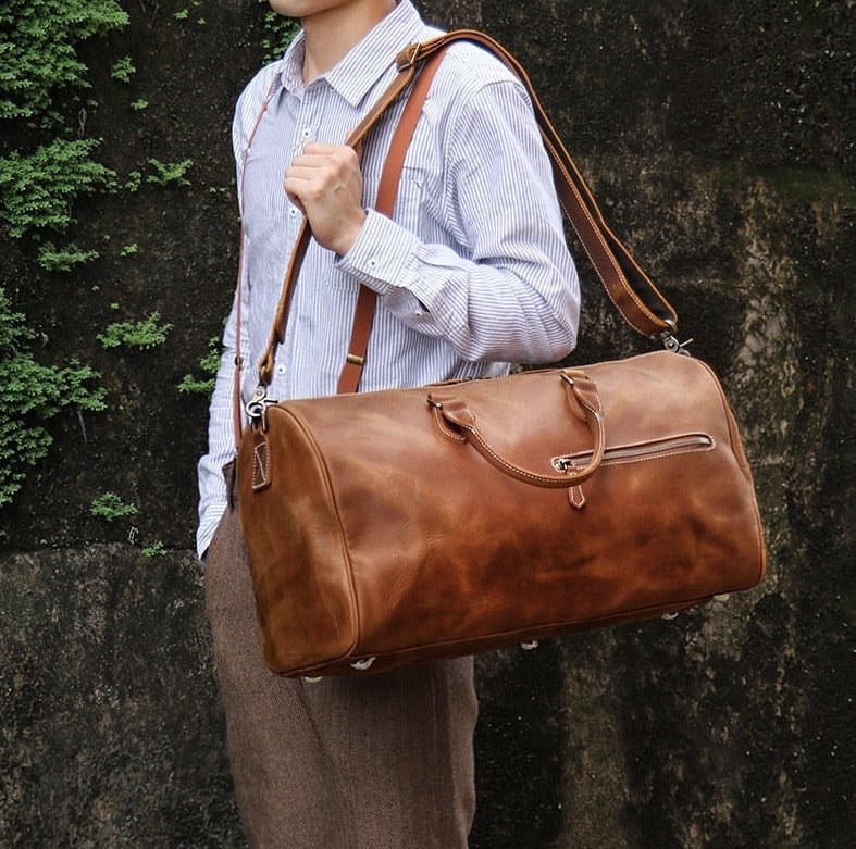 Weekender Leder Herren – Vintage Reisetasche aus Rindsleder