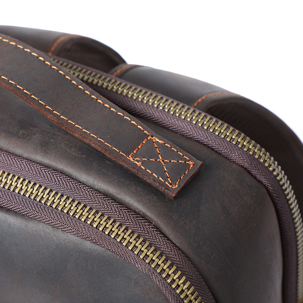 Leder-Laptop-Rucksack im Vintage-Stil – Robust & Elegant