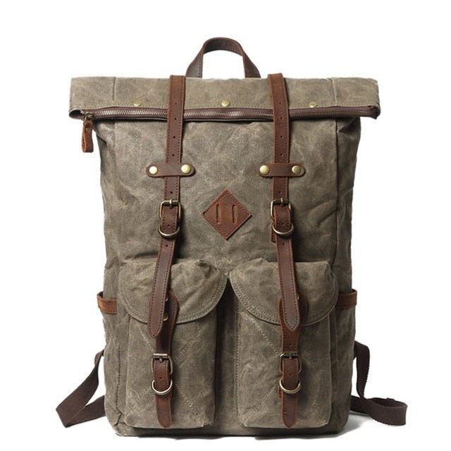 Vintage Rucksack – Canvas Rucksack für Uni, Wandern & Alltag