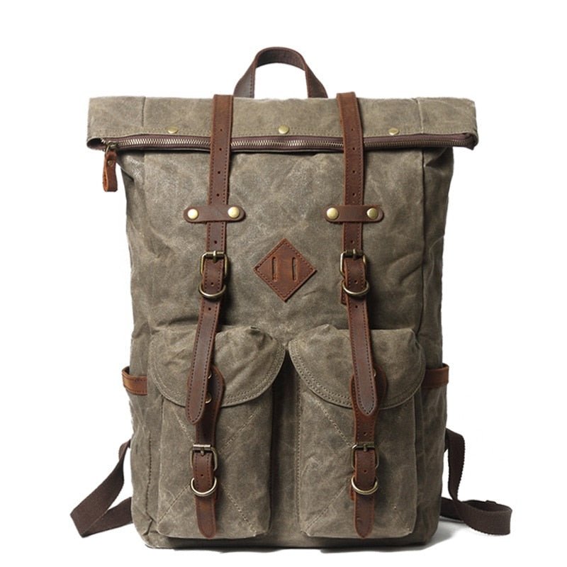 Vintage Rucksack – Canvas Rucksack für Uni, Wandern & Alltag