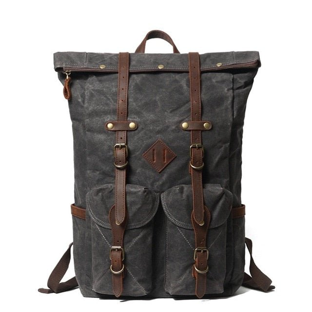 Vintage Rucksack – Canvas Rucksack für Uni, Wandern & Alltag