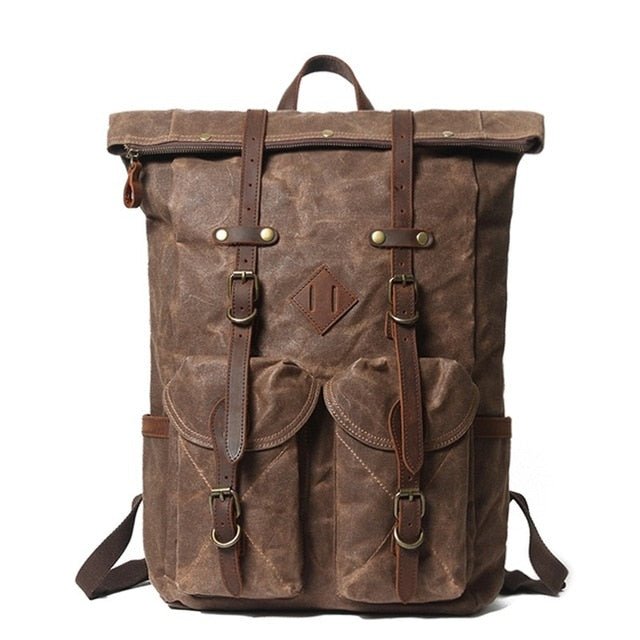 Vintage Rucksack – Canvas Rucksack für Uni, Wandern & Alltag
